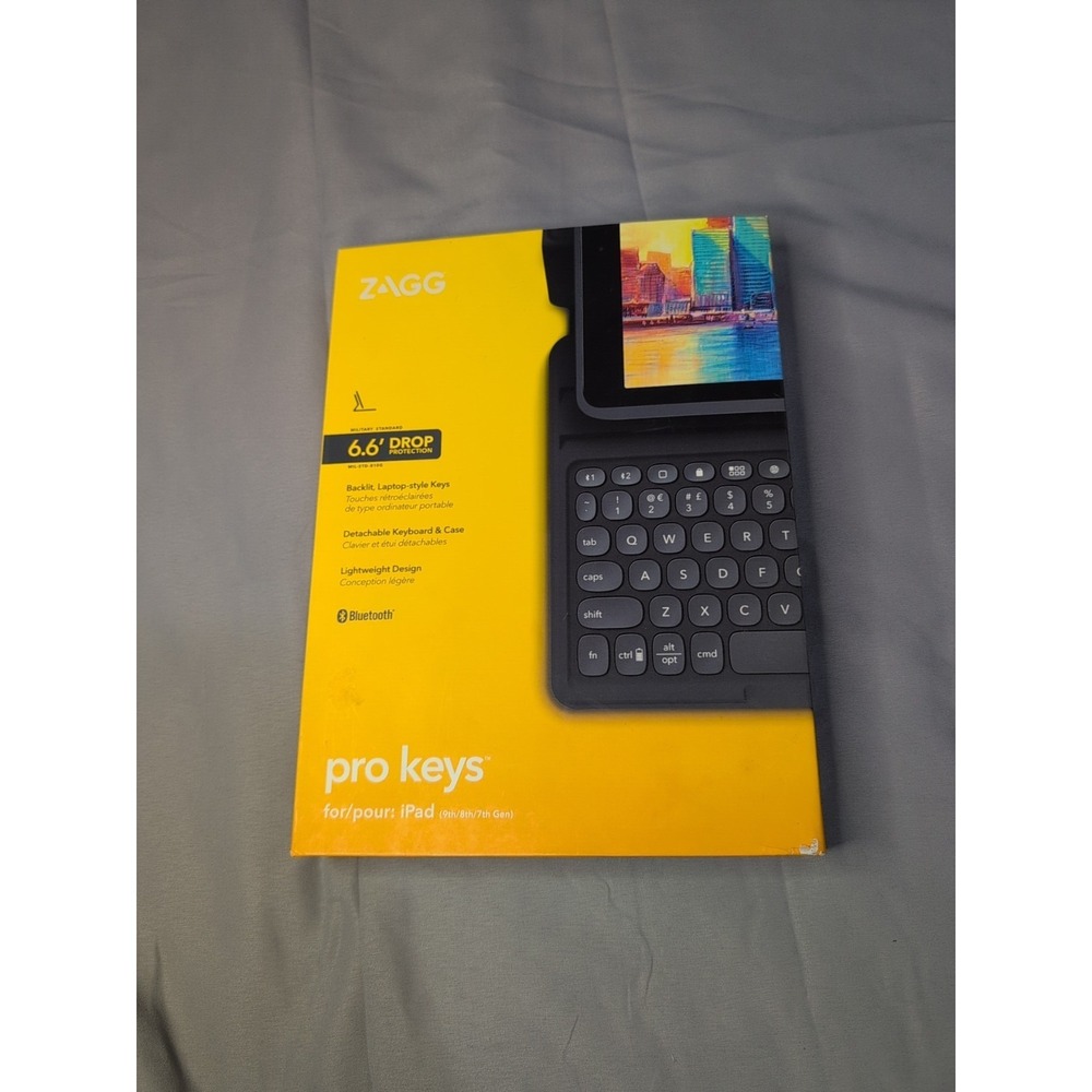 ZAGG Pro Keys Case for Apple iPad 10.2" (7th/8th/9th Generation) - Black‎  NEW